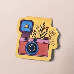 Vintage Camera Floral Vintage Magnetic Bookmark