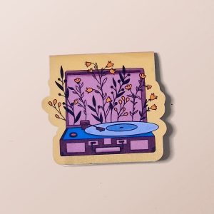 Record Player Vintage Magnetic Bookmark