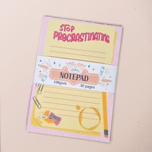 stop procrastinating a6 notepad