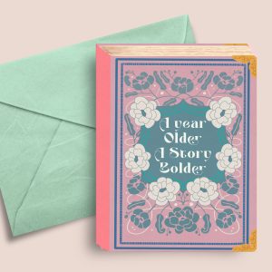 A Year Older, A Story Bolder - Vintage Book Style Greeting Card