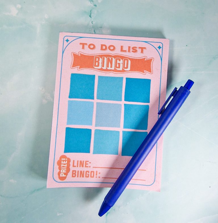 Bingo To Do List A6 Notepad
